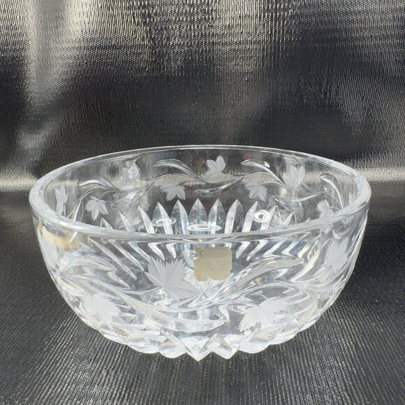 ROGASKA Clear Crystal Glass Bowl Dish Container Heavy Etched 8inch Serving Bowl - Picture 11 of 12